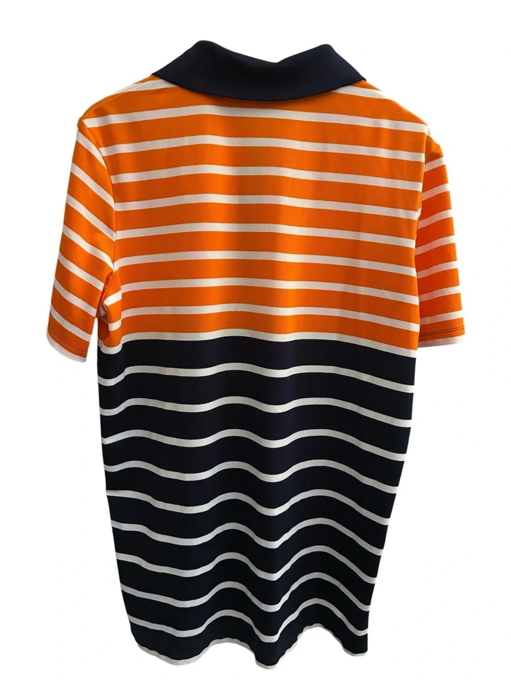 Ralph Lauren RLS Orange, Navy & White Striped Polo Men’s Size L